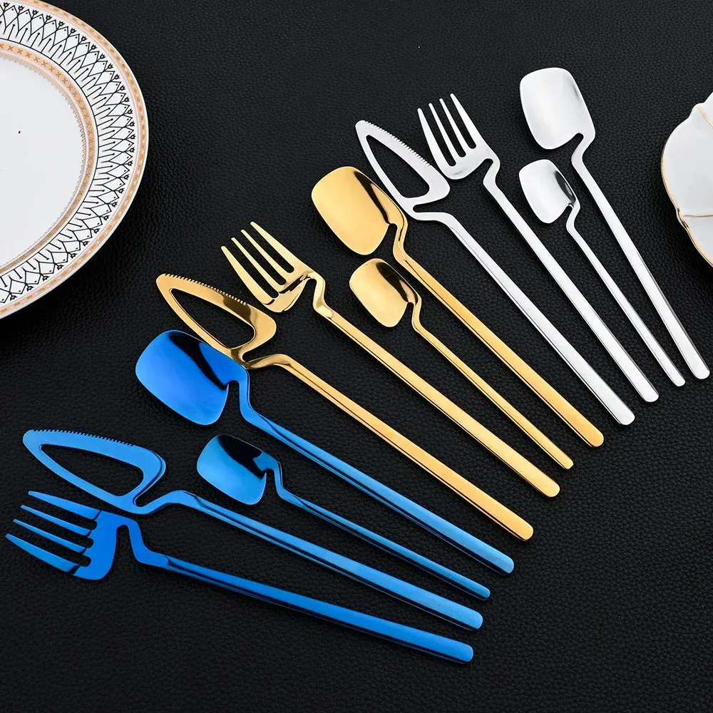 16 Piece Stainless Steel Cutlery Set For Dinner Tea And Parties