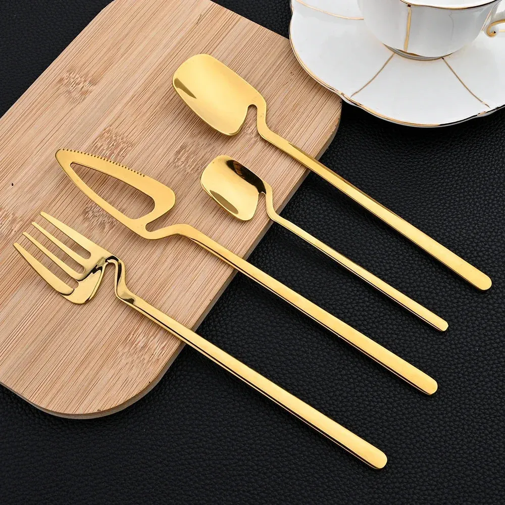 16 Piece Stainless Steel Cutlery Set For Dinner Tea And Parties