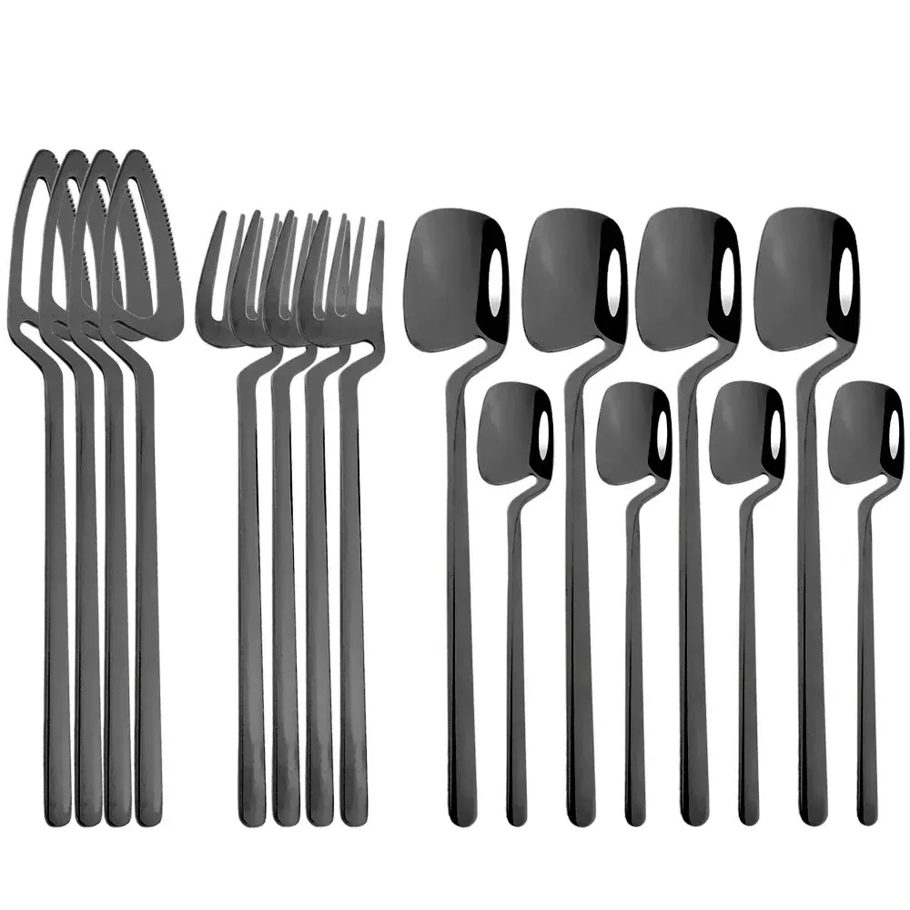16 Piece Stainless Steel Cutlery Set For Dinner Tea And Parties