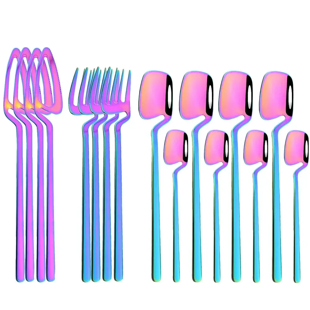 16 Piece Stainless Steel Cutlery Set For Dinner Tea And Parties