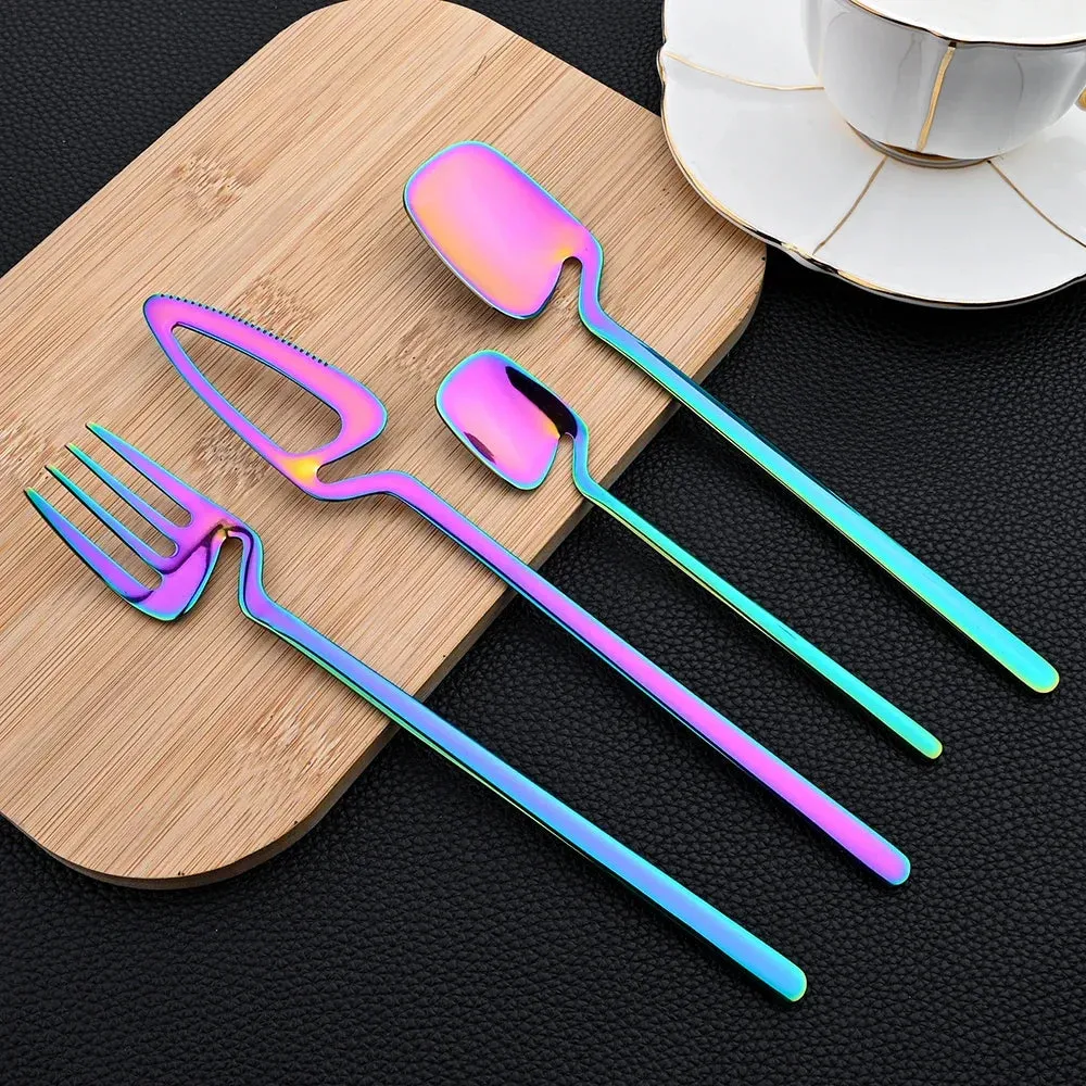 16 Piece Stainless Steel Cutlery Set For Dinner Tea And Parties