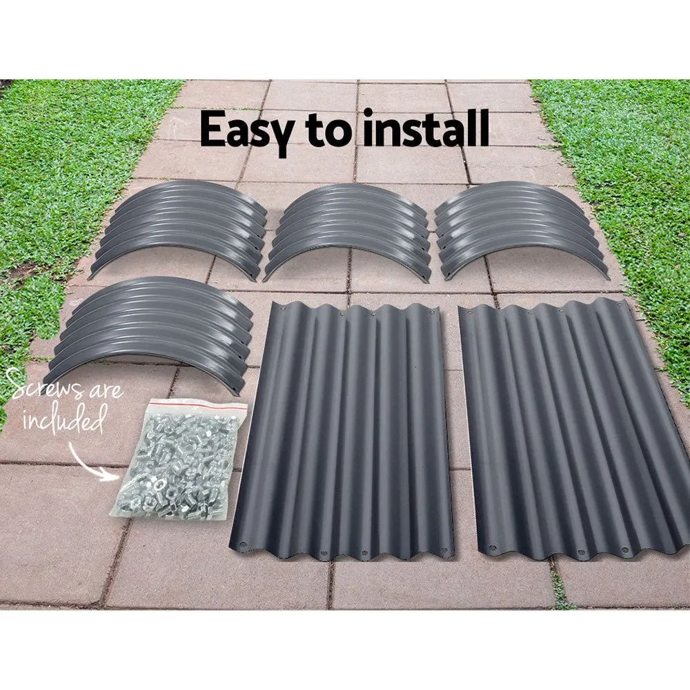 160X80X42CM Galvanised Raised Garden Bed Steel Instant Planter