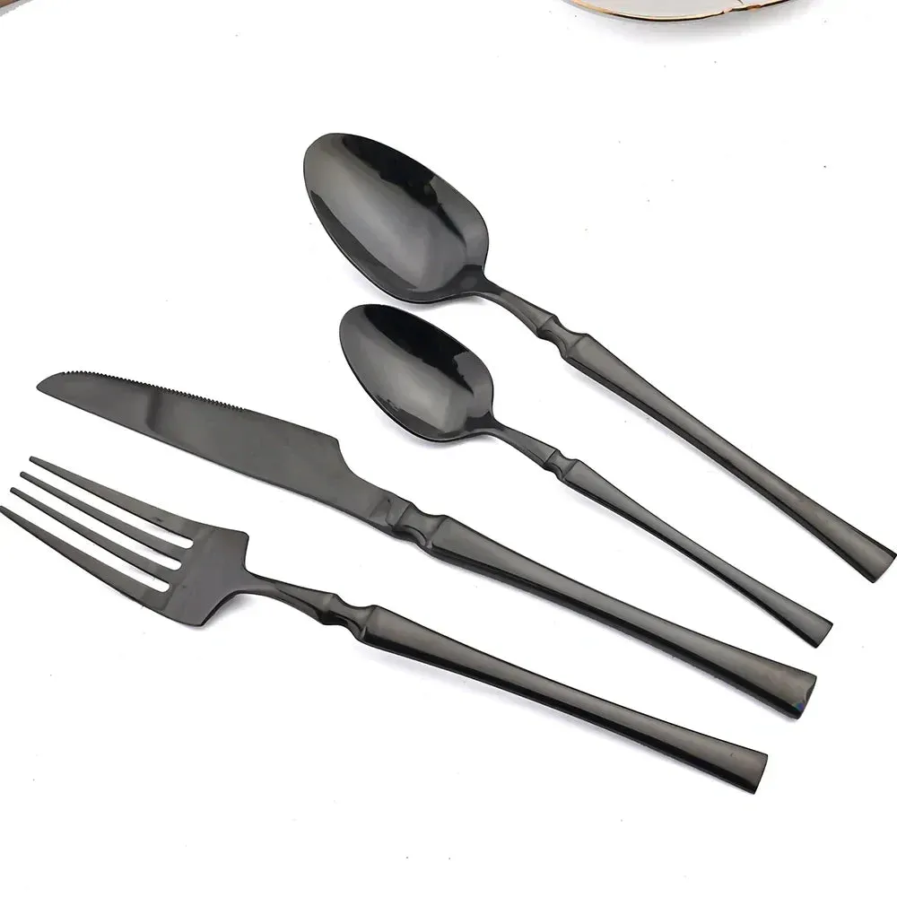 24 Piece Stainless Steel Flatware Set For Dining
