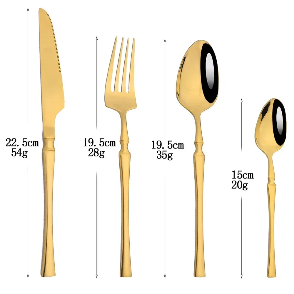 24 Piece Stainless Steel Flatware Set For Dining