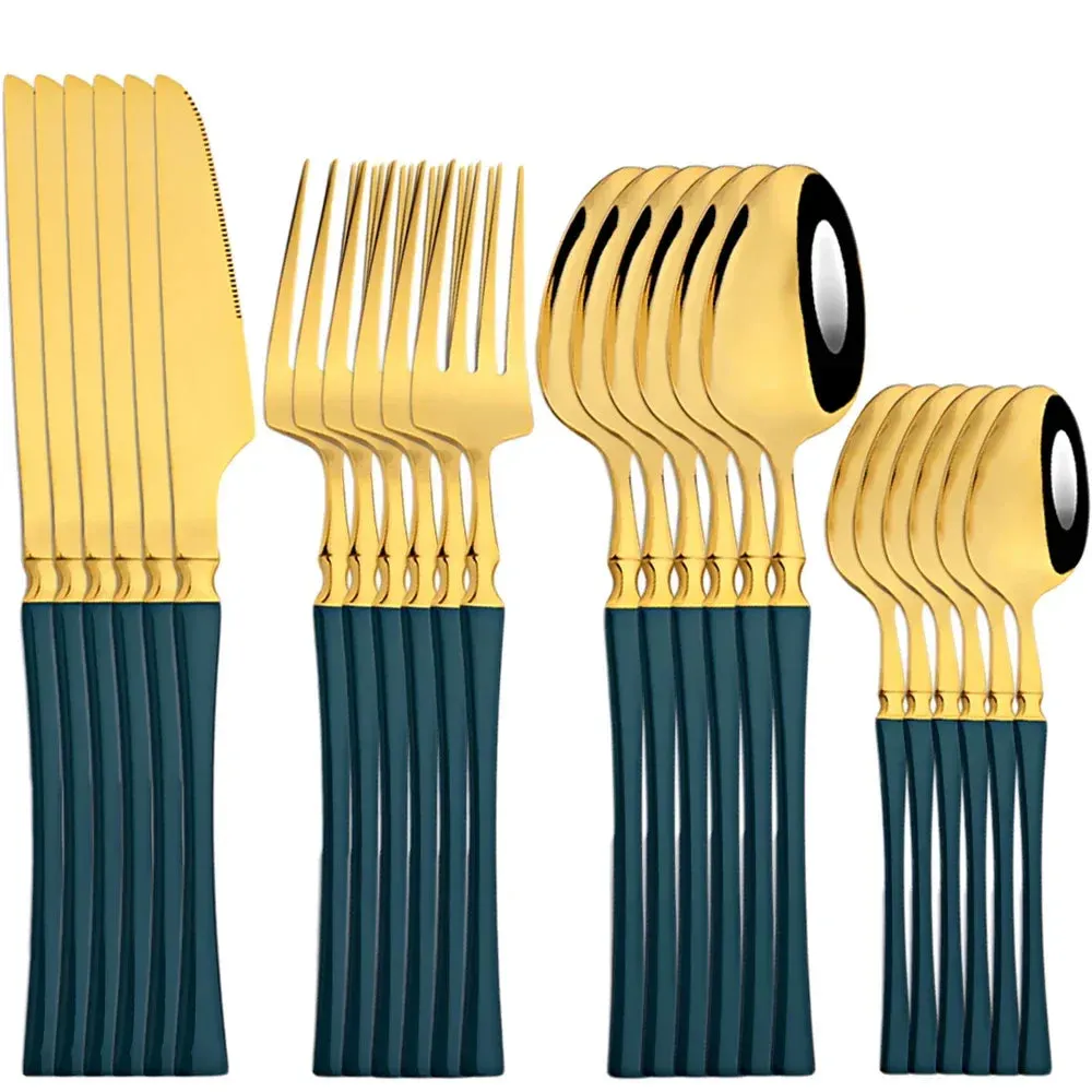 24 Piece Stainless Steel Flatware Set For Dining