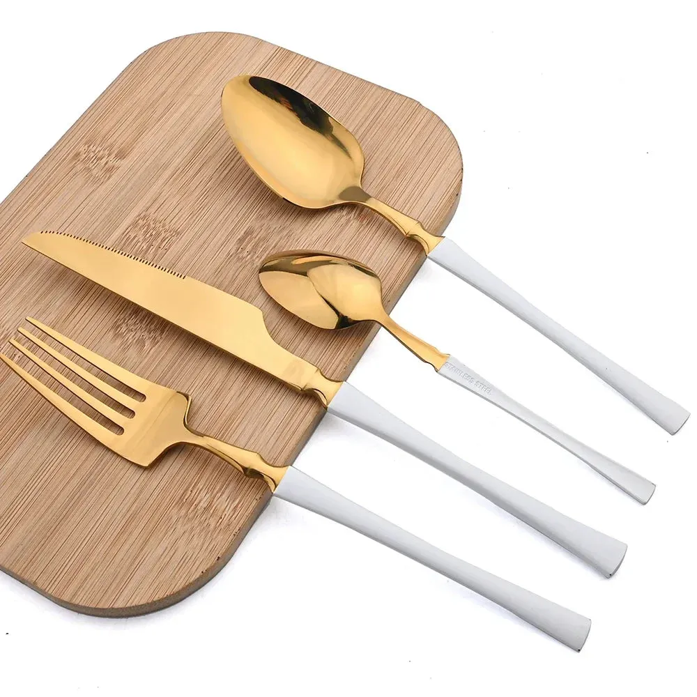 24 Piece Stainless Steel Flatware Set For Dining