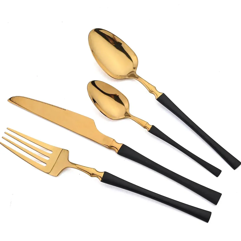 24 Piece Stainless Steel Flatware Set For Dining