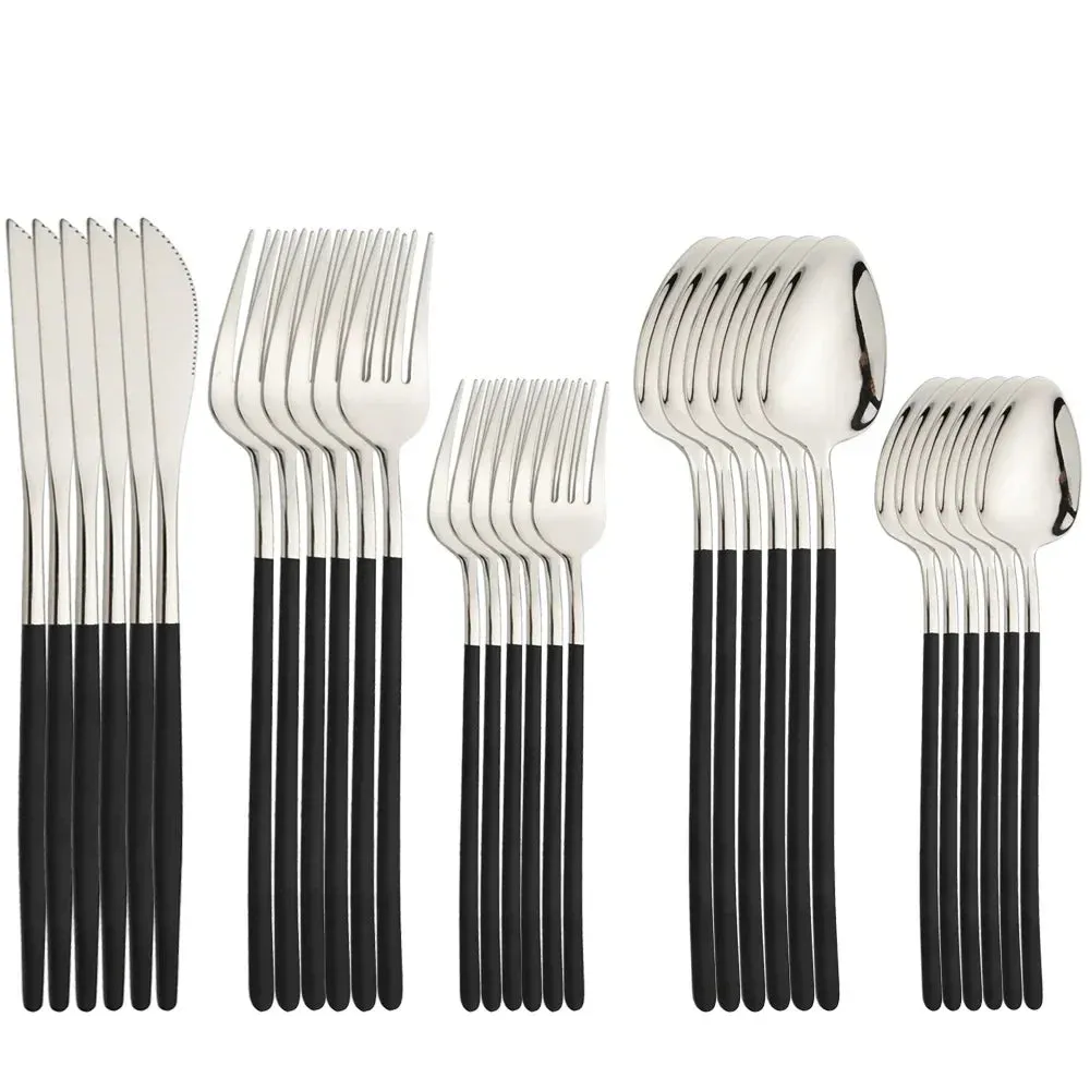 30 Piece Stainless Steel Cutlery Set For Dining Table