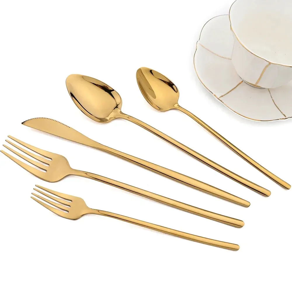 30 Piece Stainless Steel Cutlery Set For Dining Table