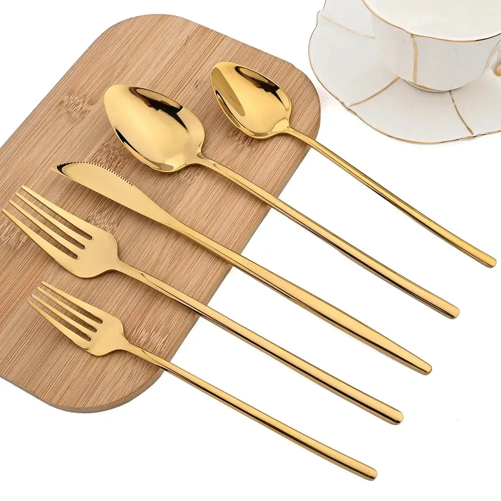 30 Piece Stainless Steel Cutlery Set For Dining Table