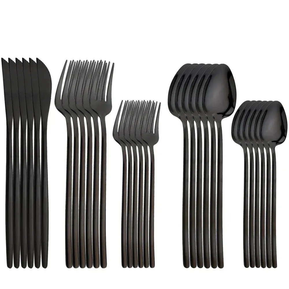 30 Piece Stainless Steel Cutlery Set For Dining