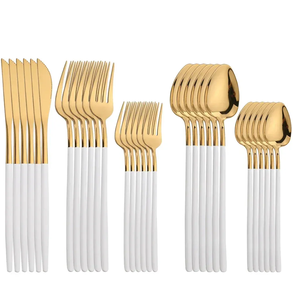 30 Piece Stainless Steel Cutlery Set For Dining
