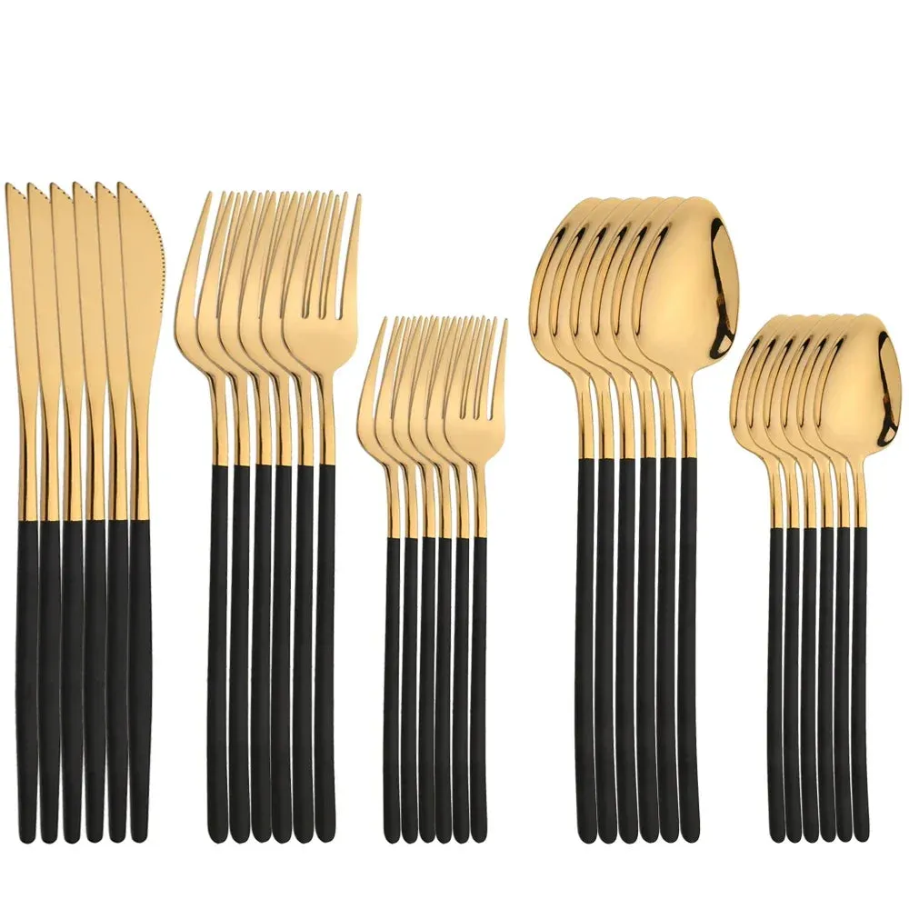 30 Piece Stainless Steel Cutlery Set For Dining
