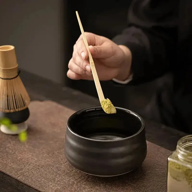 4pc Japanese Matcha Set: Safe Bamboo Whisk Teaspoon Tea Sets & Tools