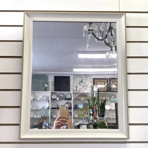 Art Pieces - White Square Mirror