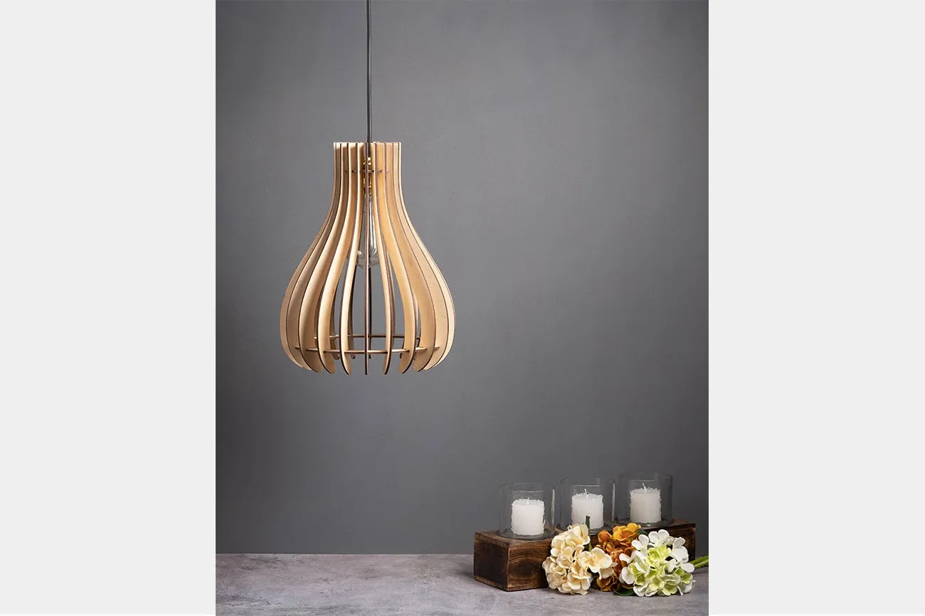 Baami Birch Wood Ceiling Lamp