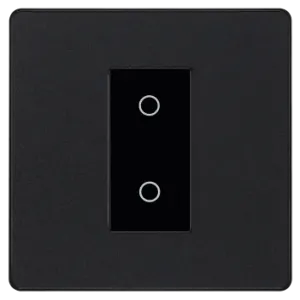BG Evolve Matt Black Screwless Single Master Touch Dimmer Switch PCDMBTDM1B