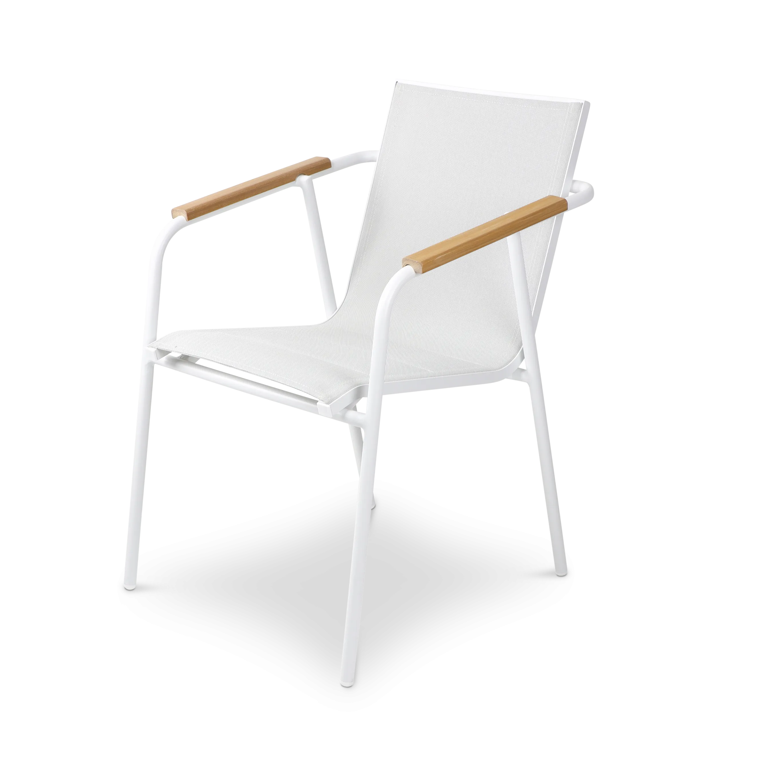 Cafe Collection Round 3pc Dining Suite in Arctic White with Aluminium Chairs