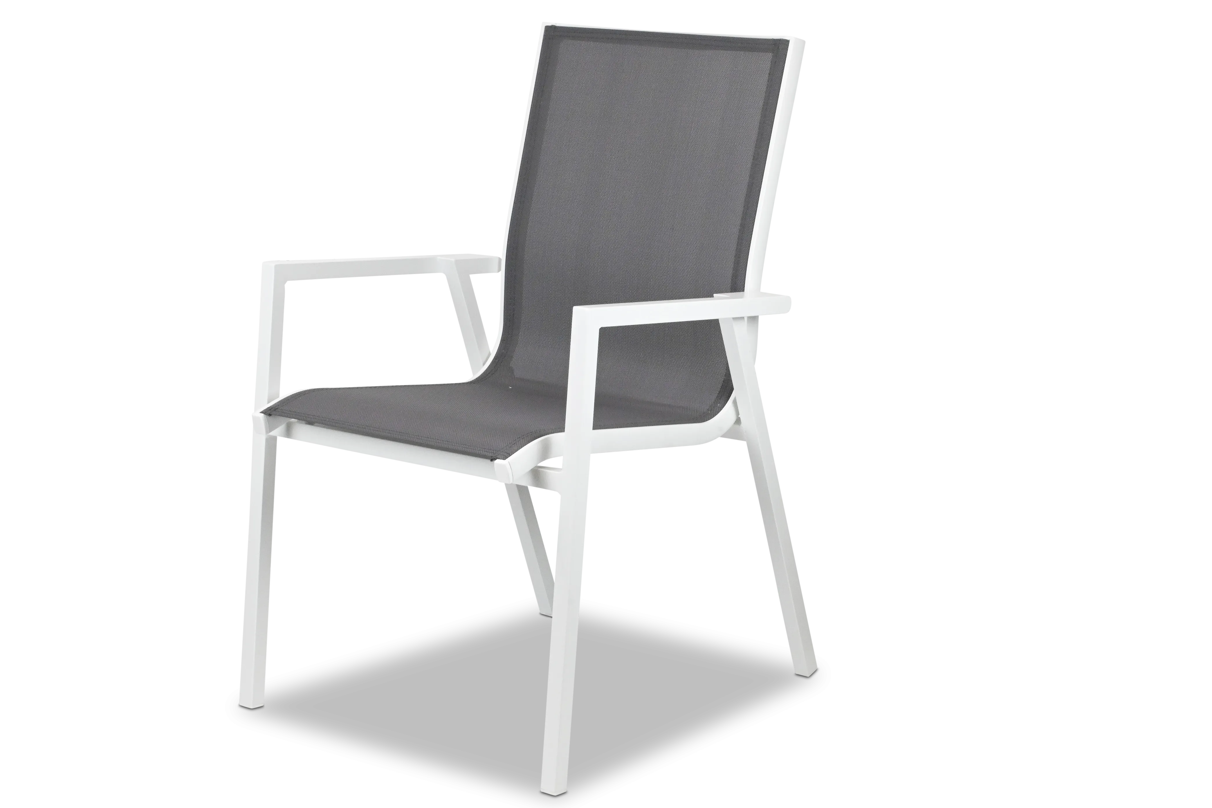 Cafe Collection Round 3pc Dining Suite in Arctic White with Aluminium Chairs
