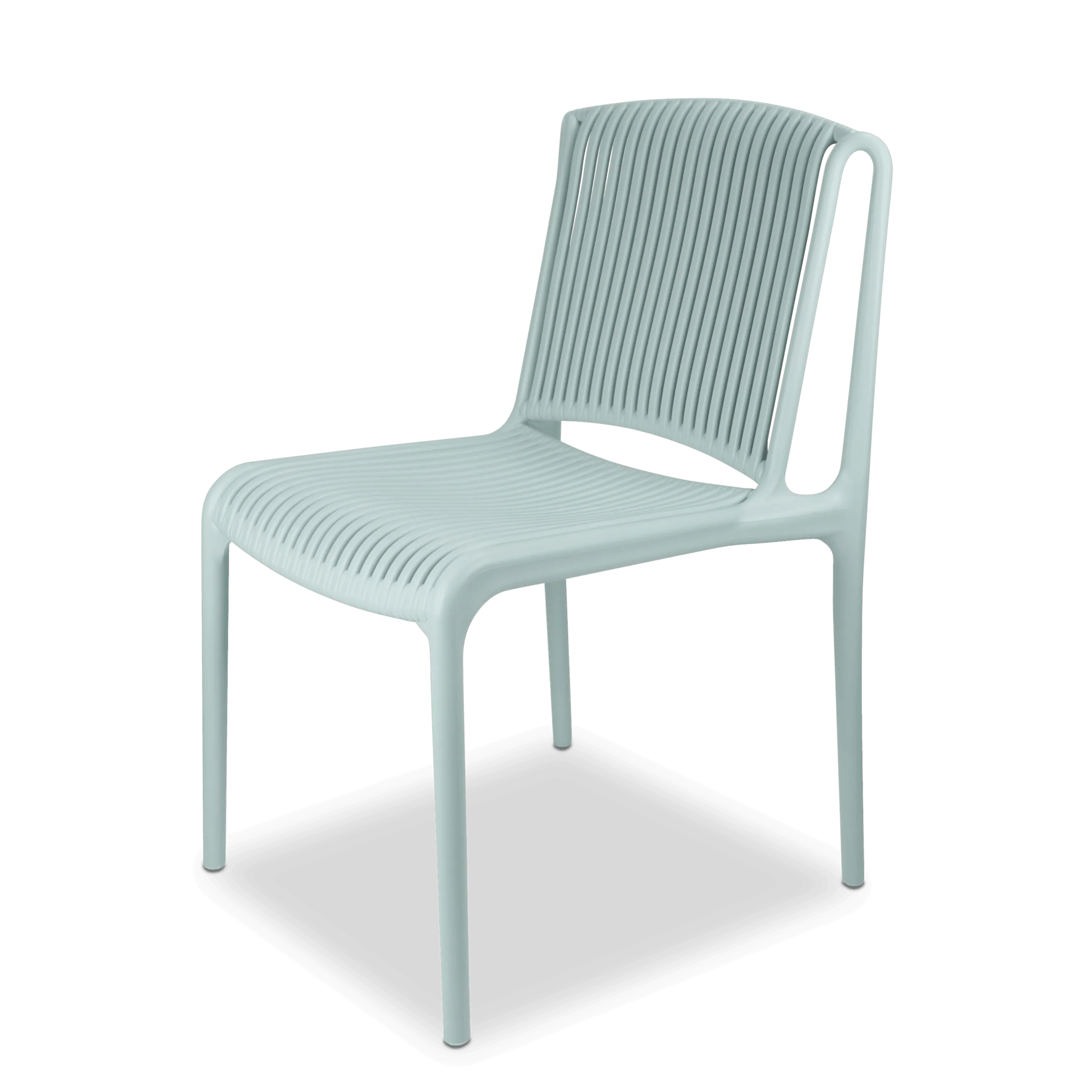 Caribbean Outdoor Extension Table in White with UV Plastic Outdoor Chairs (PP)