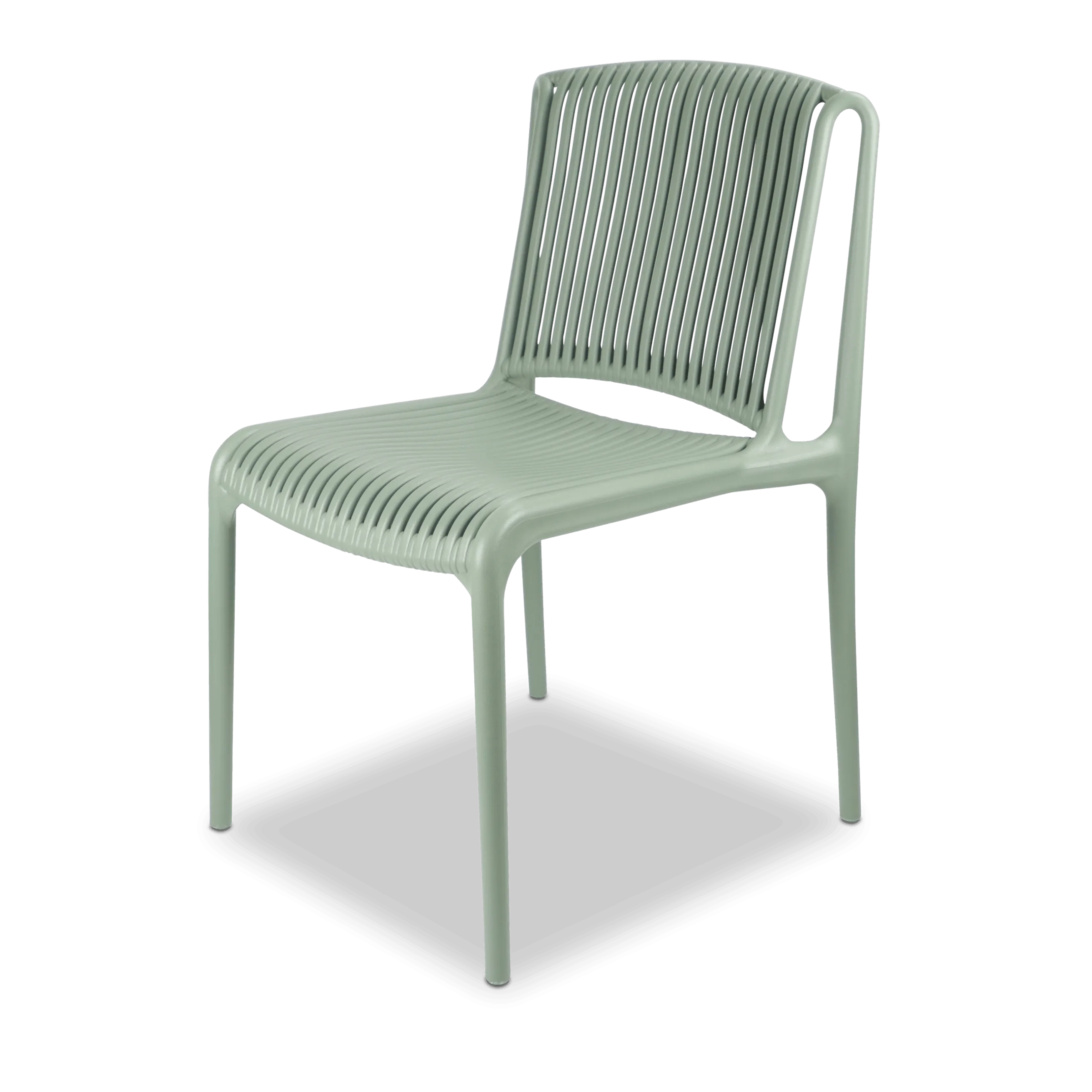 Caribbean Outdoor Extension Table in White with UV Plastic Outdoor Chairs (PP)
