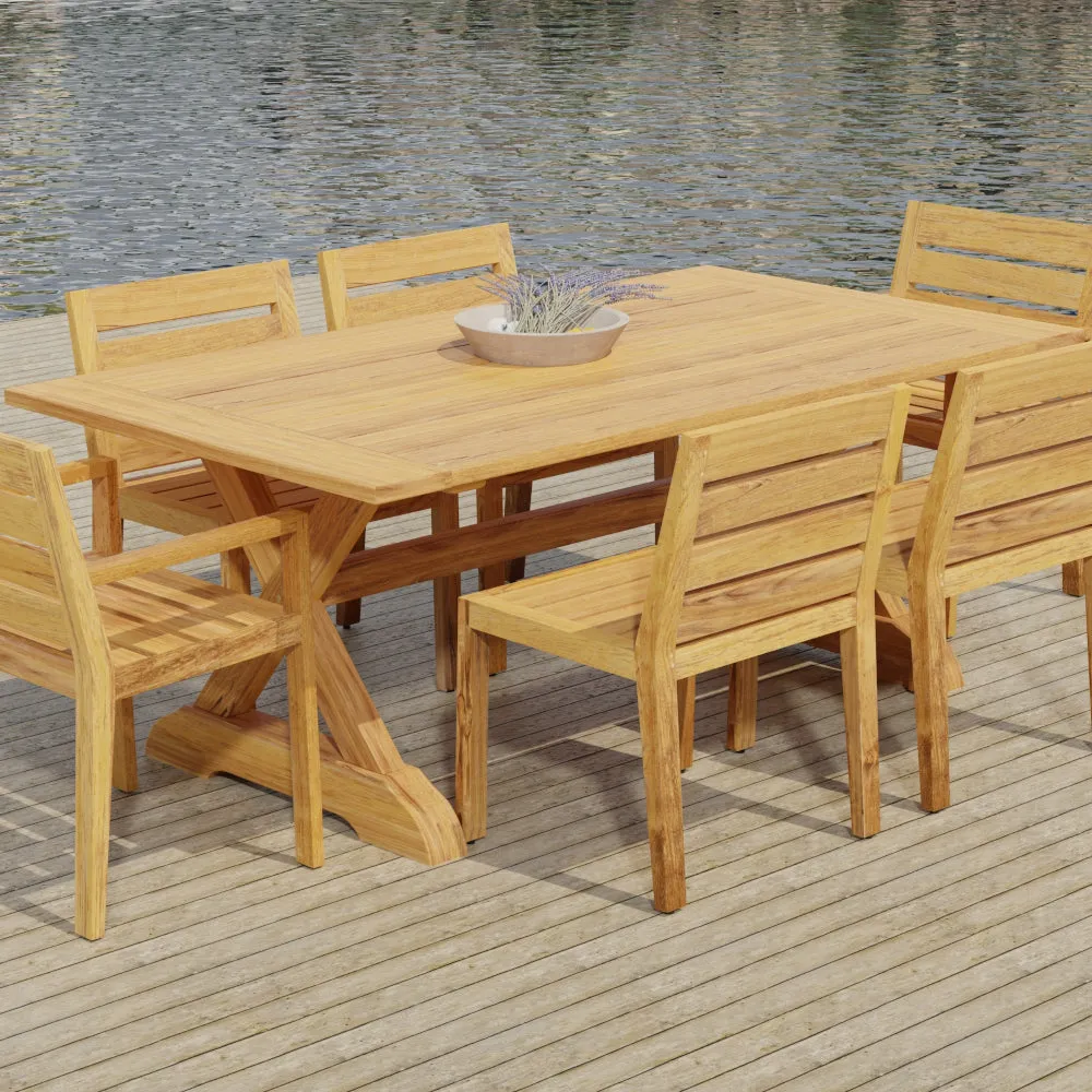 Charleston 7-Piece Trestle Dining Set
