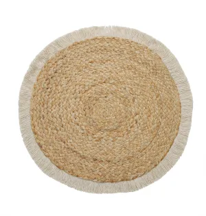 Elara Round Jute Table Mats - Perfect for Kitchen & Dining Decor