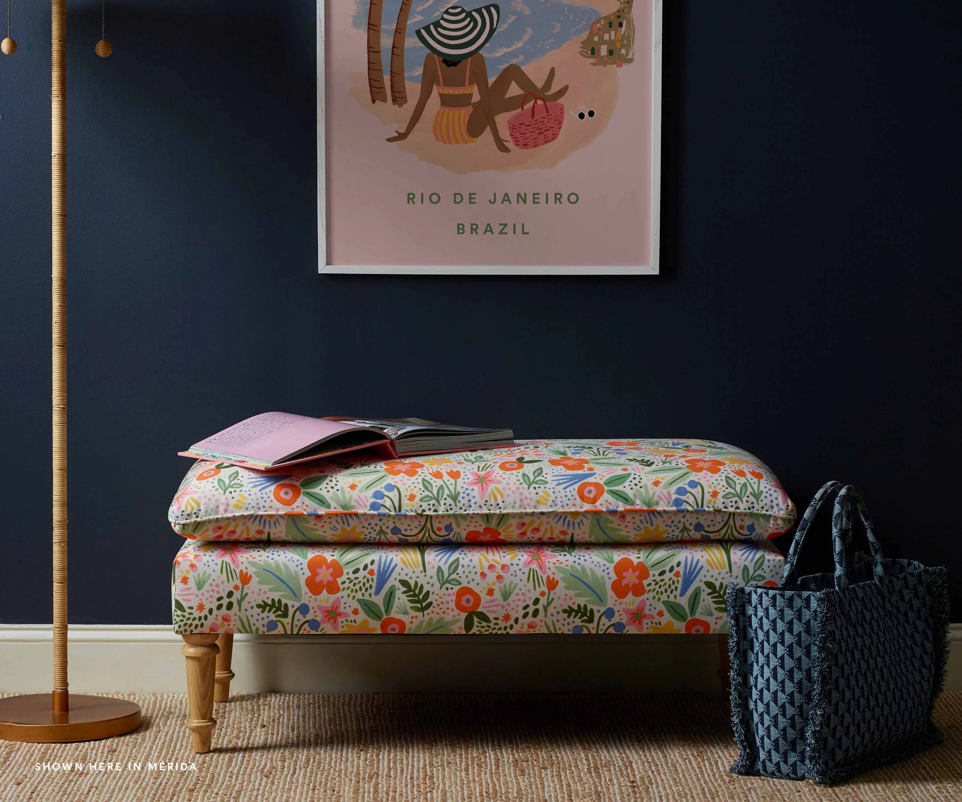 Flora Bench - Garden Party Blue