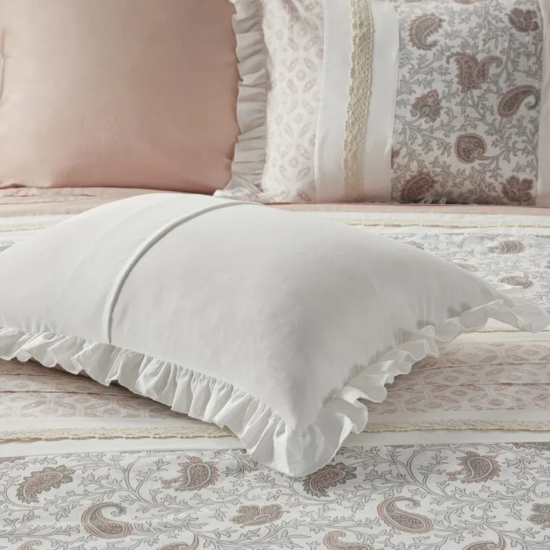 Goistan Standard Traditional Cotton Reversible 9 Piece Comforter Set