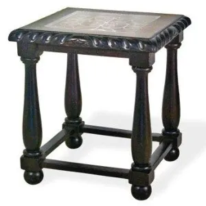 Granada Iron and Glass Top End Table