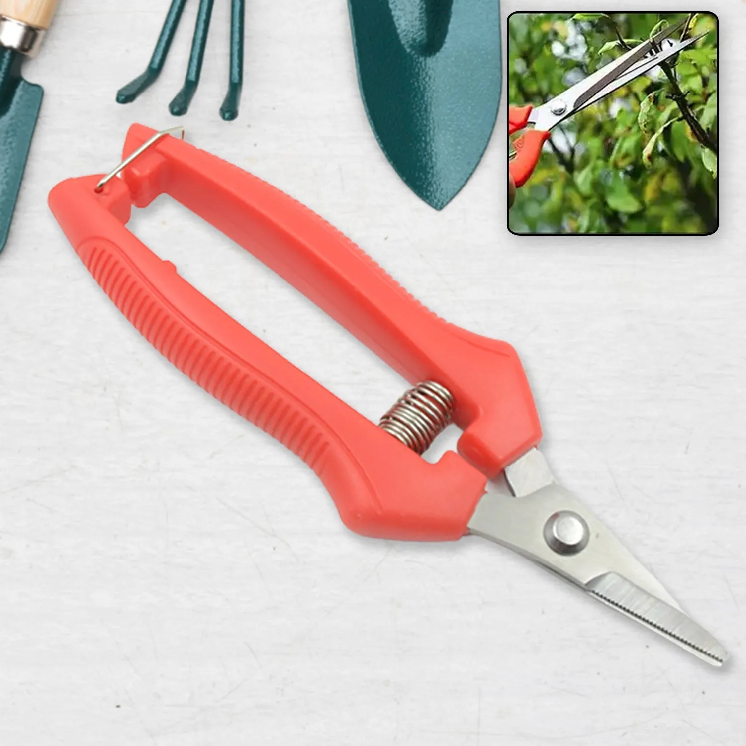 Heavy Duty Stainless Steel Cutter, Nonslip Trimming Scissors Durable Not Easy To Wear for Gardening Pruning Of Fruit Trees Flowers and Plants (With Plastic Packing)
