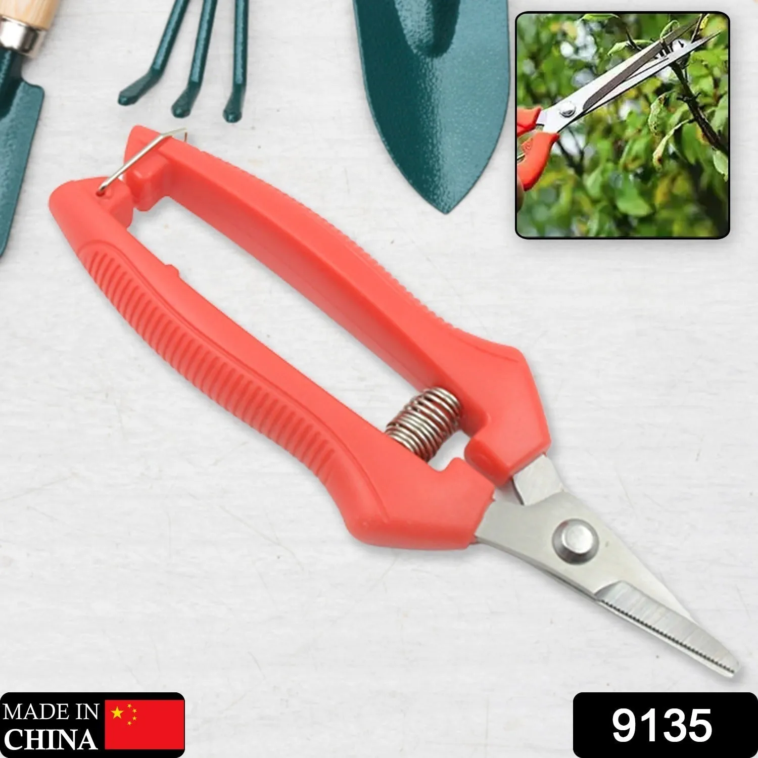 Heavy Duty Stainless Steel Cutter, Nonslip Trimming Scissors Durable Not Easy To Wear for Gardening Pruning Of Fruit Trees Flowers and Plants (With Plastic Packing)