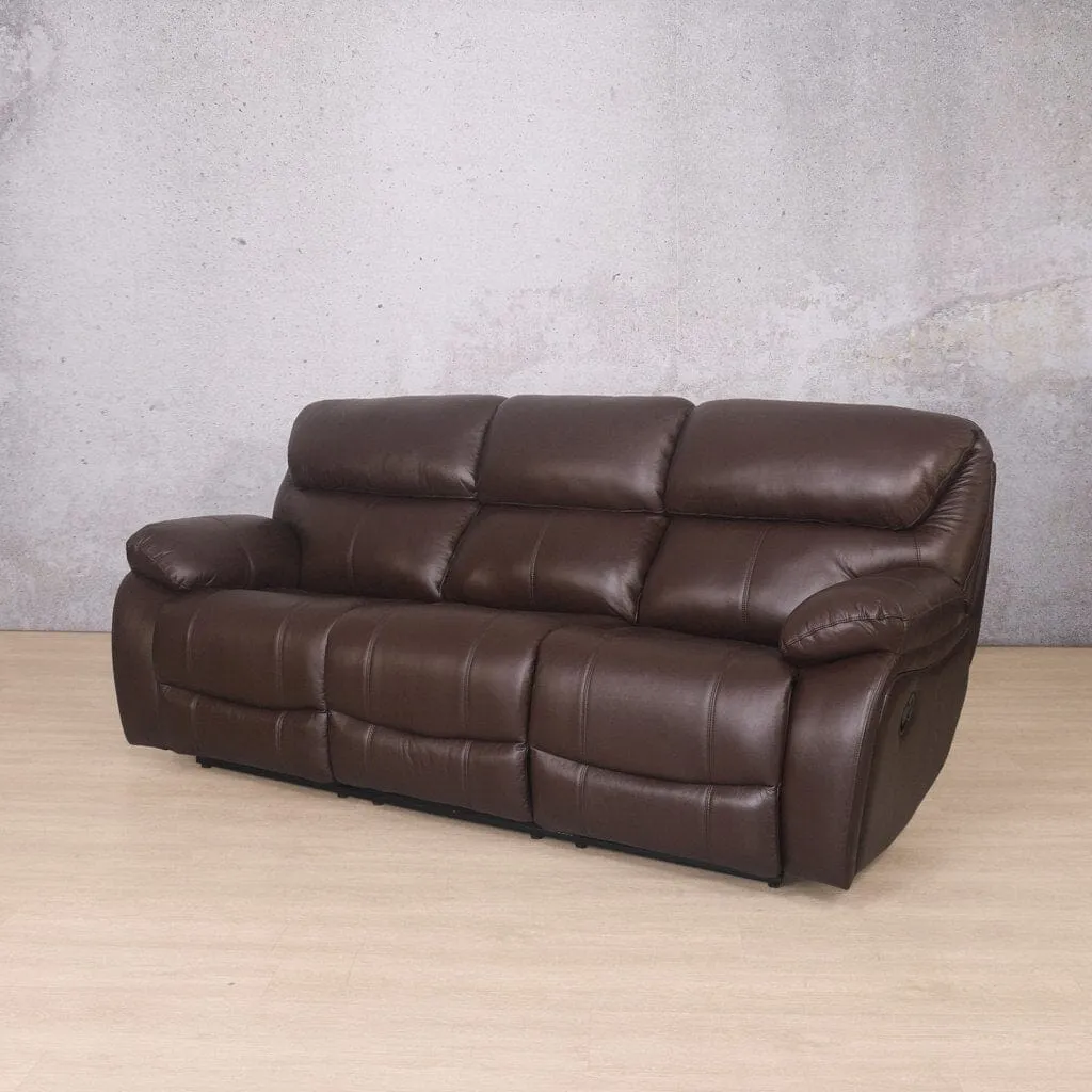 Kuta  3 Seater Leather Recliner