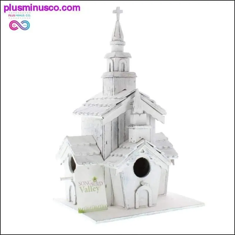 Little White Chapel Birdhouse ll PlusMinusco.com