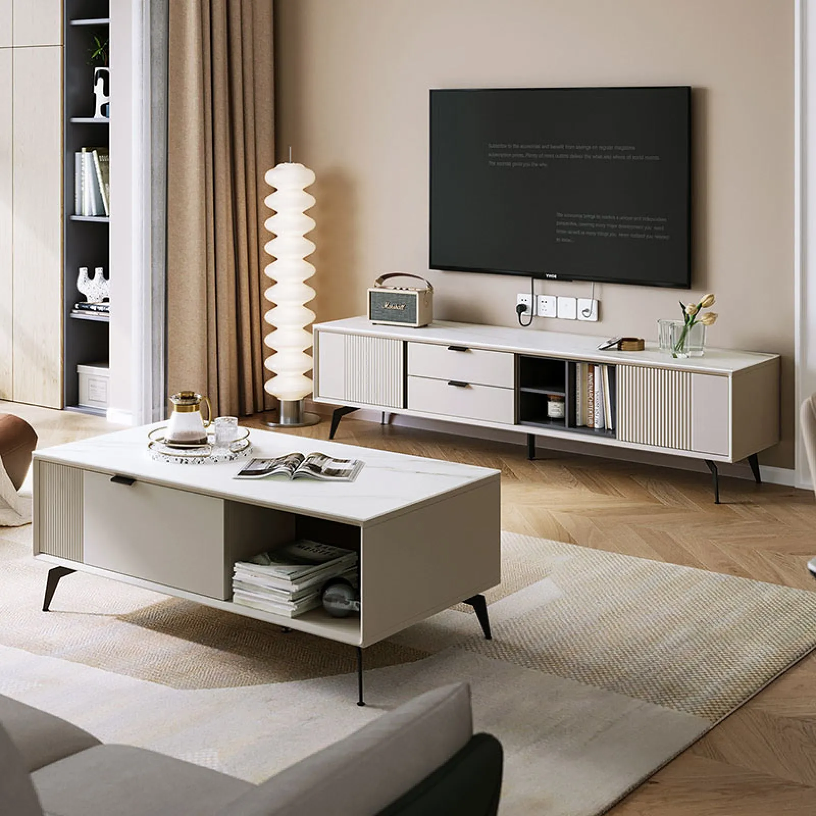 LUIS Cream Grey Coffee Table