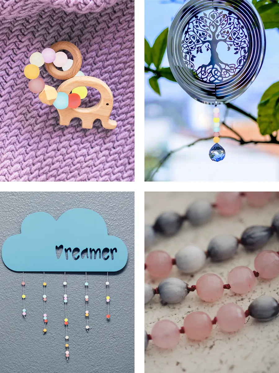Mandala Crafts Transparent Frosted Glass Beads for Jewelry Making, Round Glass Beads Bulk Bag, Matte Glass Beads Set for Spacer Bracelet