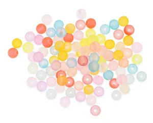 Mandala Crafts Transparent Frosted Glass Beads for Jewelry Making, Round Glass Beads Bulk Bag, Matte Glass Beads Set for Spacer Bracelet