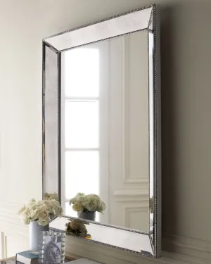 Mirror Beaded Champagne Edge Square