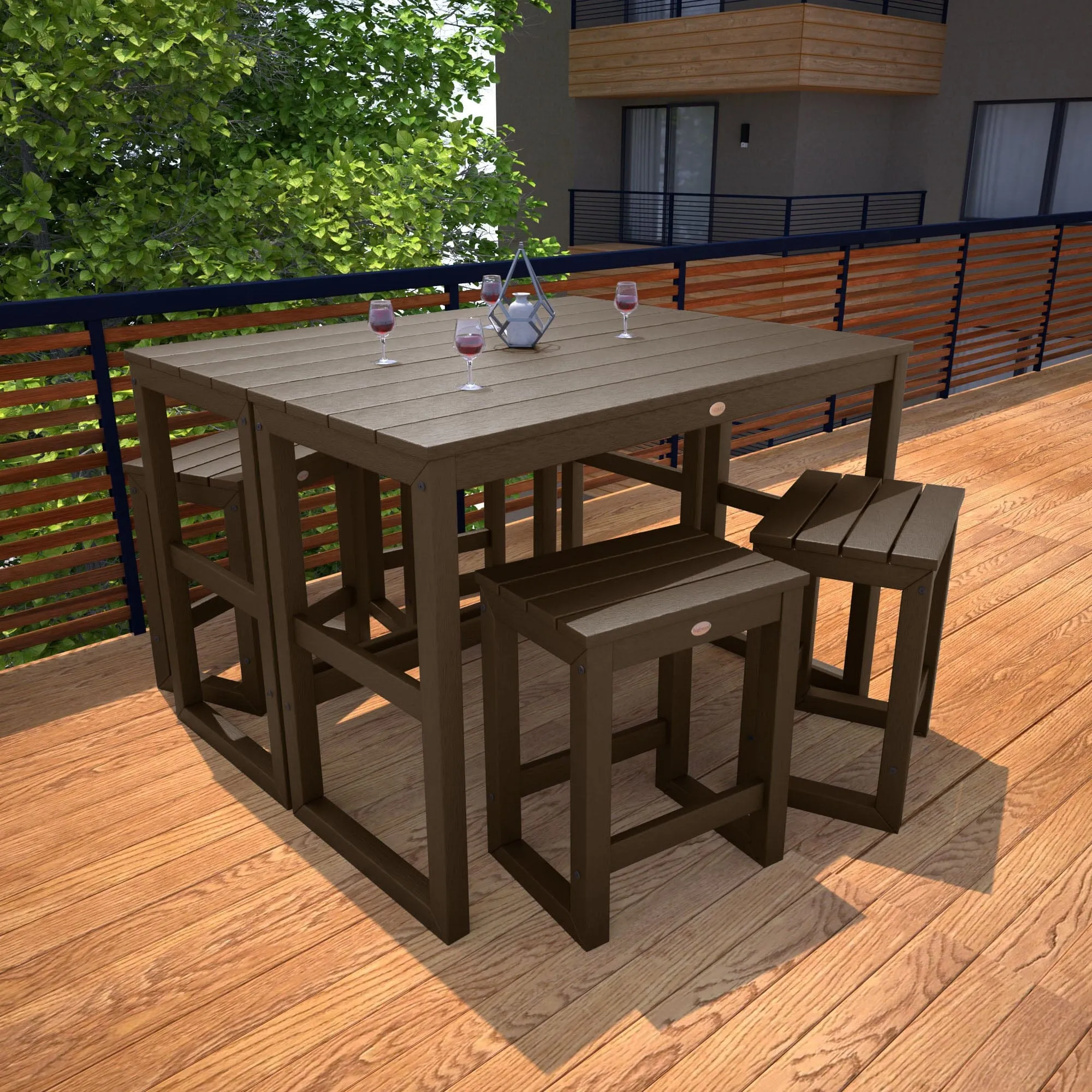 Monroe Modern Counter Height Balcony 6 Piece Set