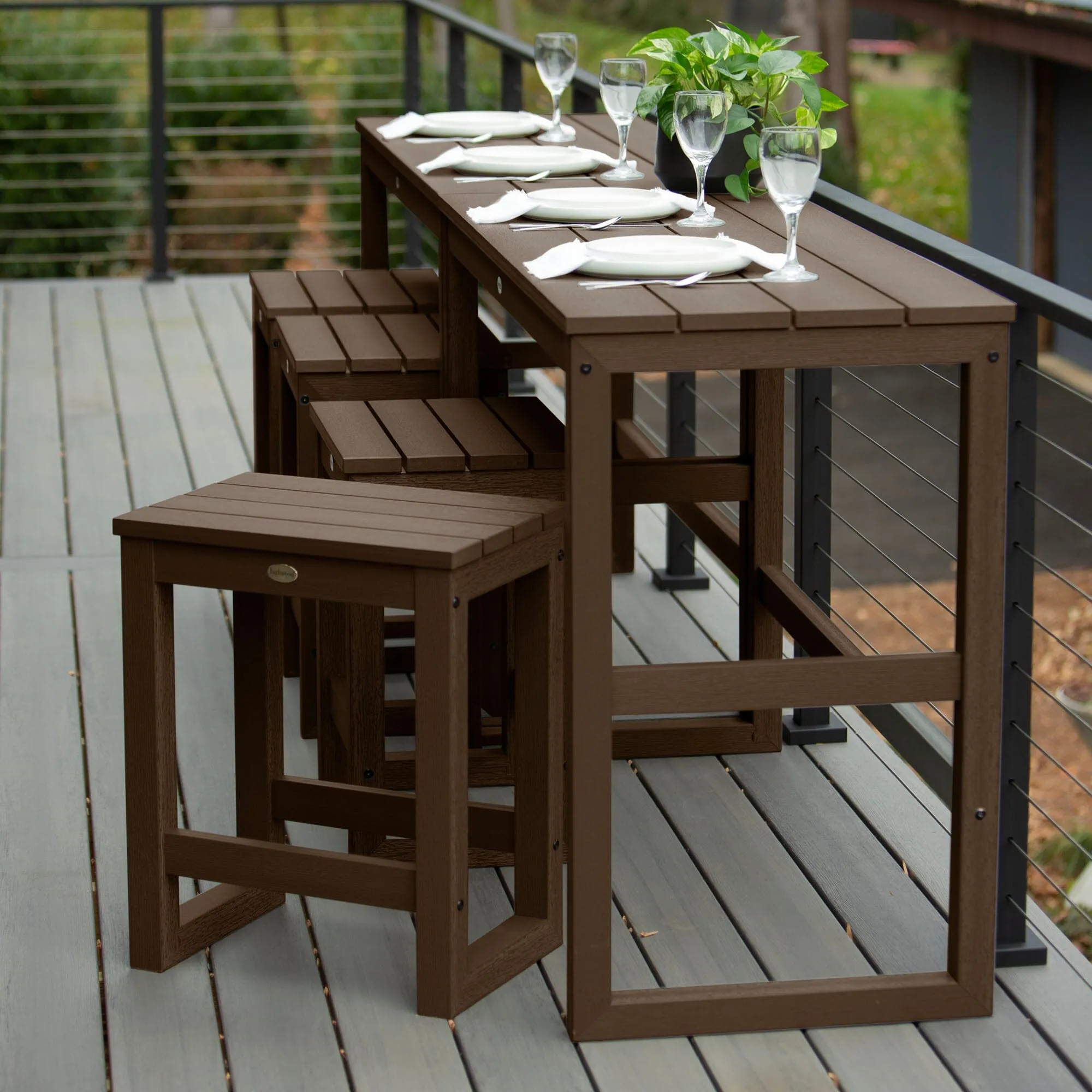 Monroe Modern Counter Height Balcony 6 Piece Set