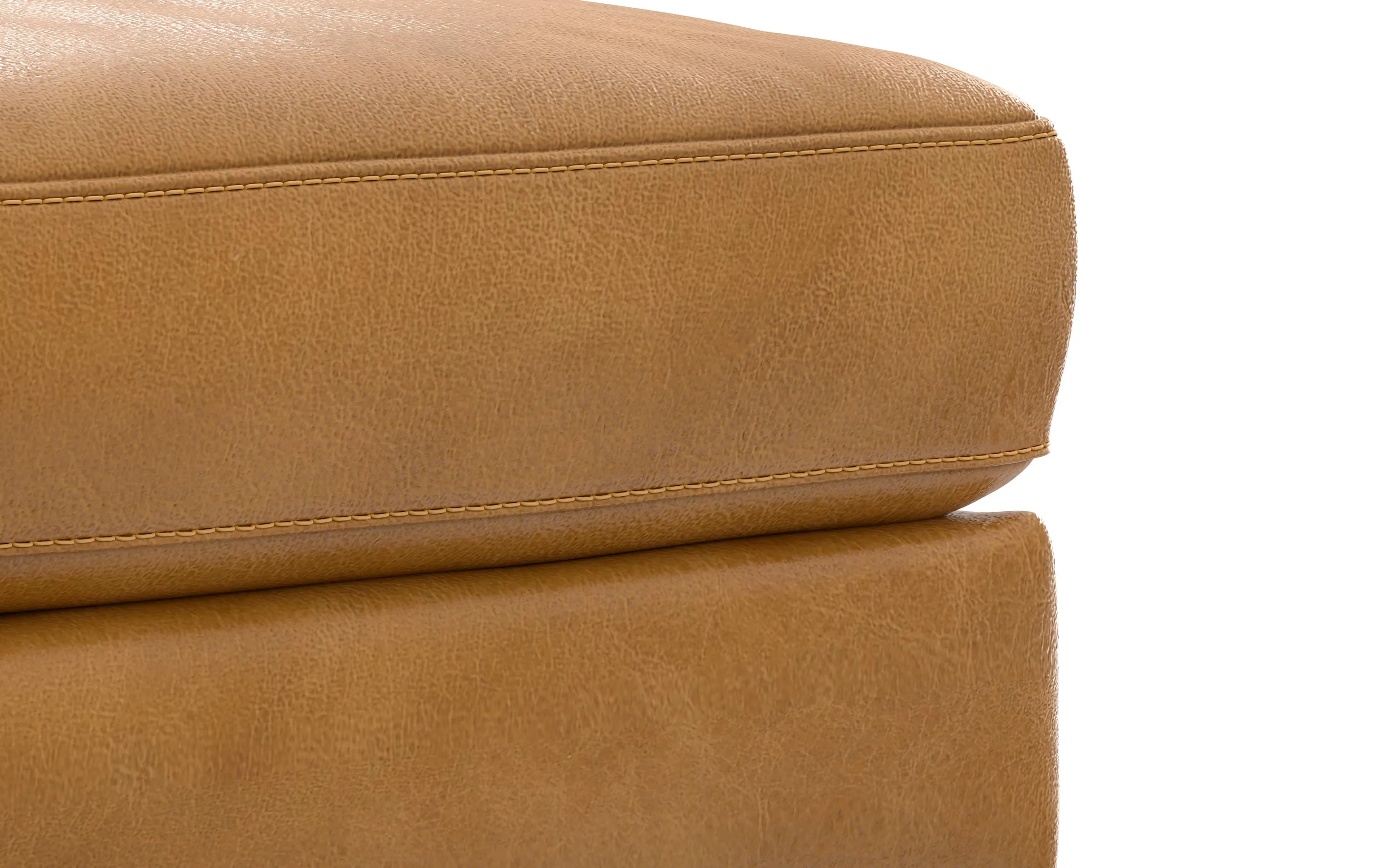Morrison Ottoman in Genuine Top Grain Leather