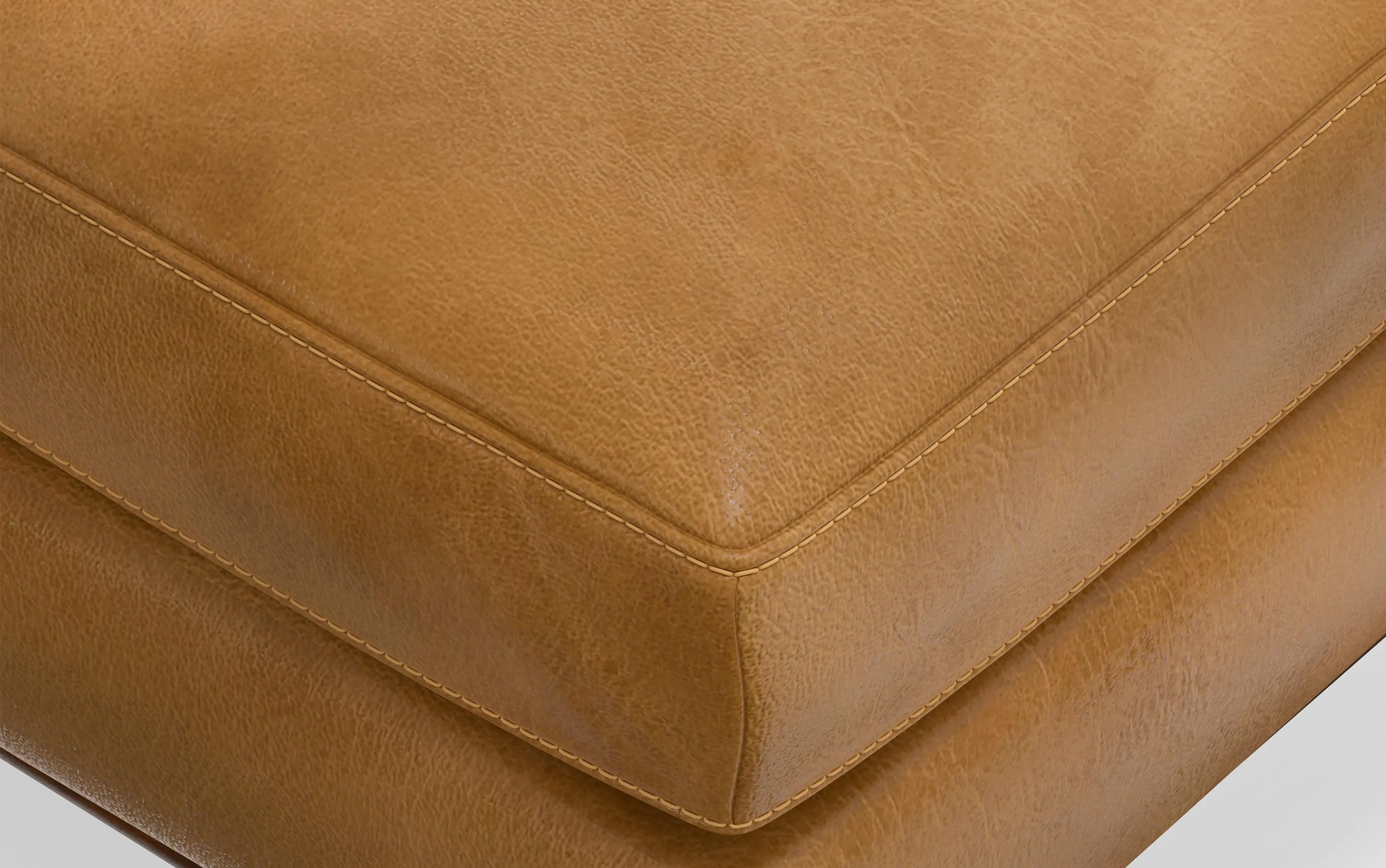 Morrison Ottoman in Genuine Top Grain Leather