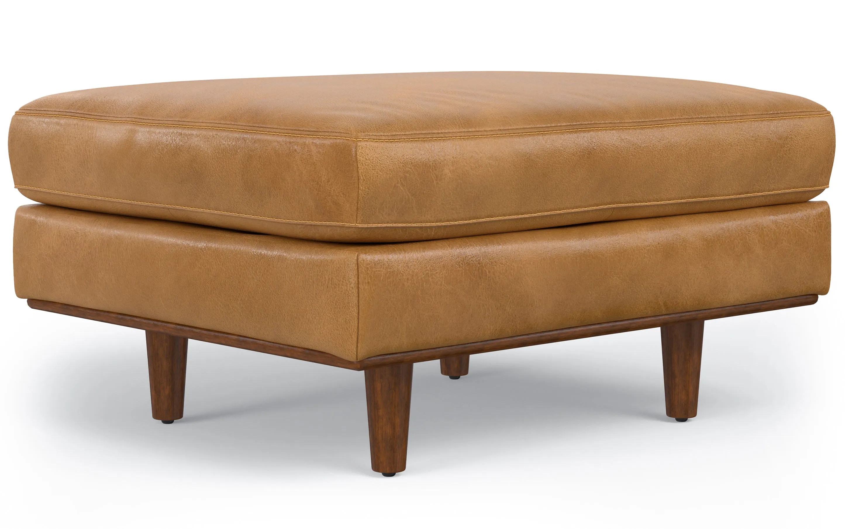 Morrison Ottoman in Genuine Top Grain Leather