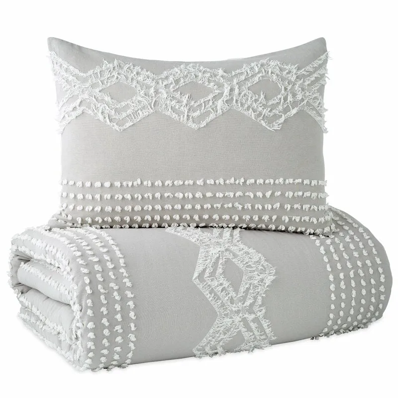 Outsey Standard Cotton Chenille Comforter Set