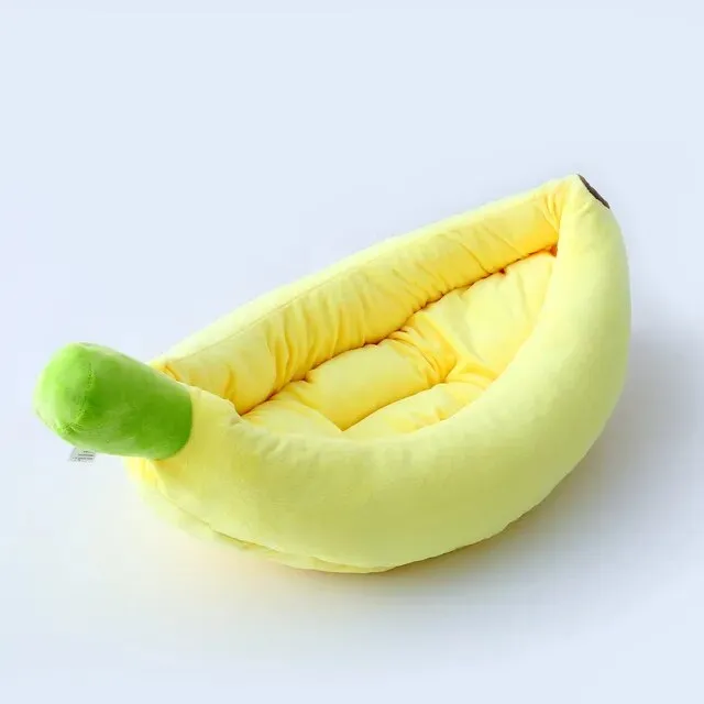 PetAffairs Washable Soft Cartoon Banana Pet Bed