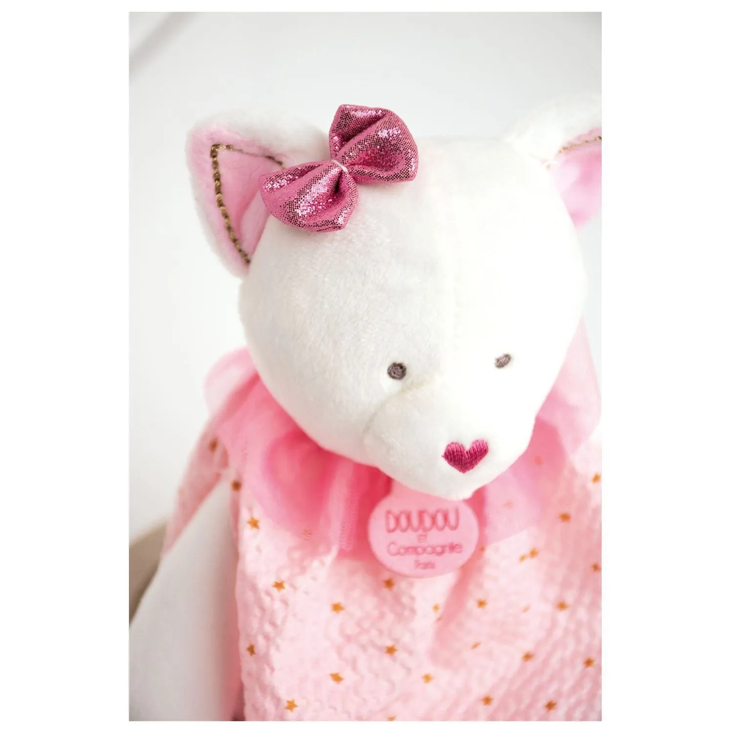 Pinky Cat Plush with Comforter