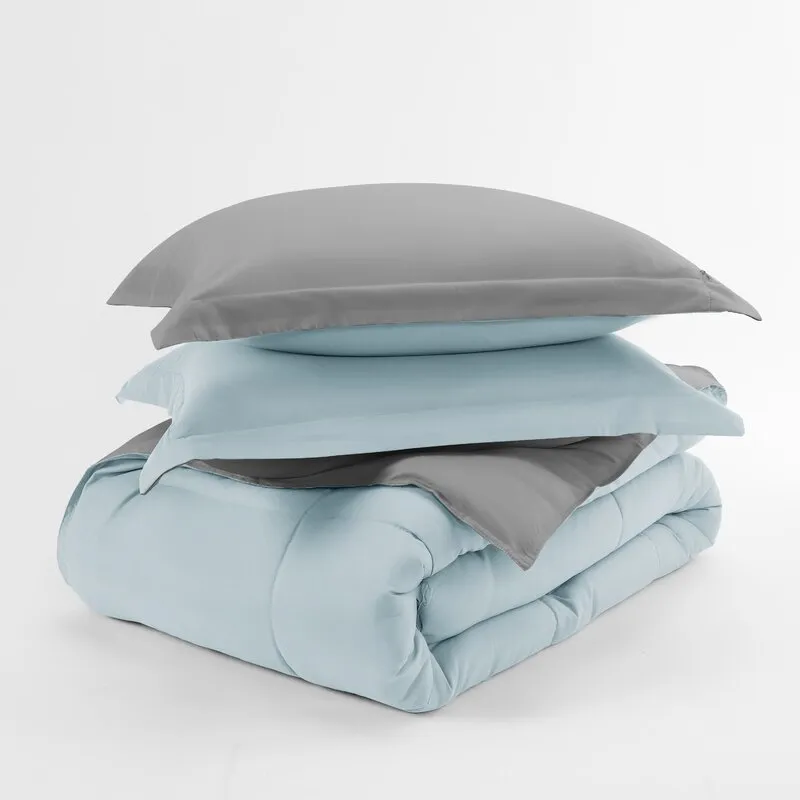 Poreco Standard Microfiber Reversible Comforter Set