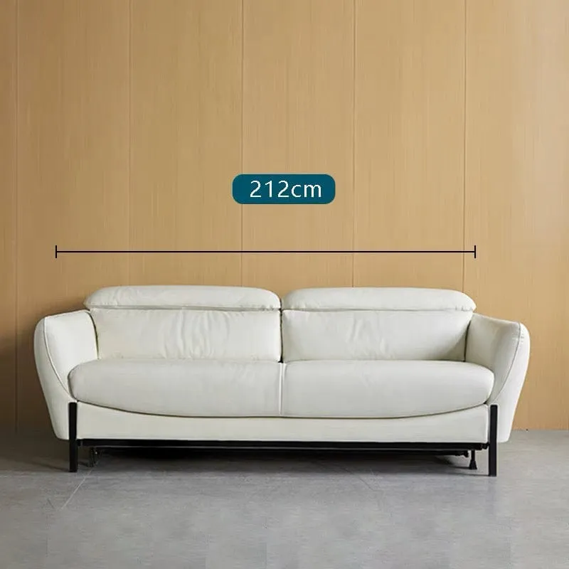 Rollen Leather Foldable Sofa Bed with Mattress