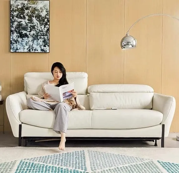 Rollen Leather Foldable Sofa Bed with Mattress