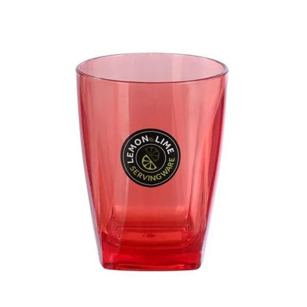 Set Of 8 - Deco Drinking Glass Tumbler - BPA Free